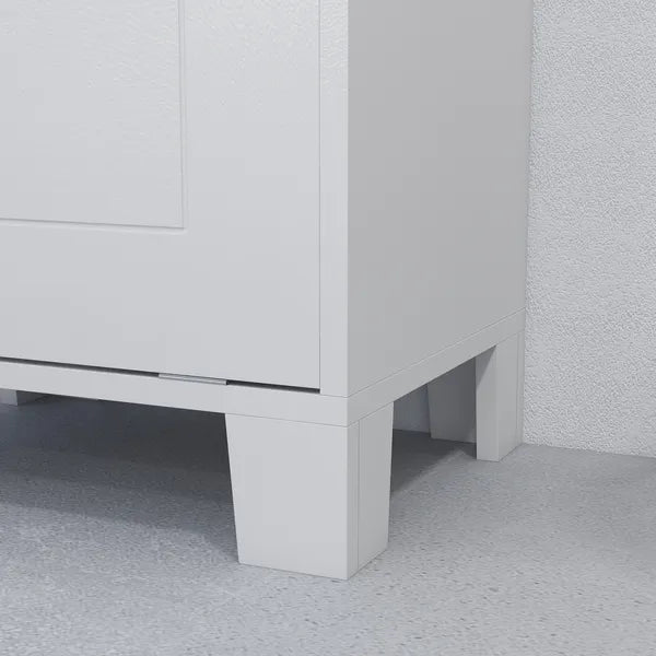 HOMCOM 31" Tilt Out Laundry Hamper, Free Standing Bathroom Storage Cabinet, Home Organizer, White - product image 9