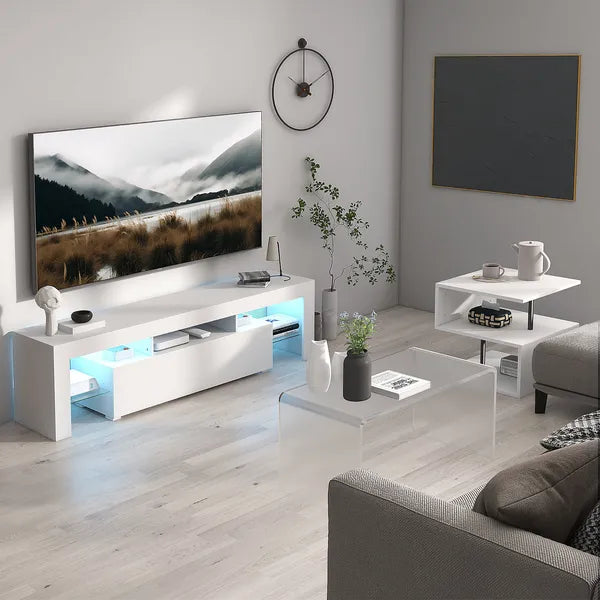 HOMCOM 32 Inch Clear Acrylic Coffee Table, 0.5In Thick C-Shape Waterfall End Coffee Table, Multipurpose Lucite Tea Table for Living Room - product image 9