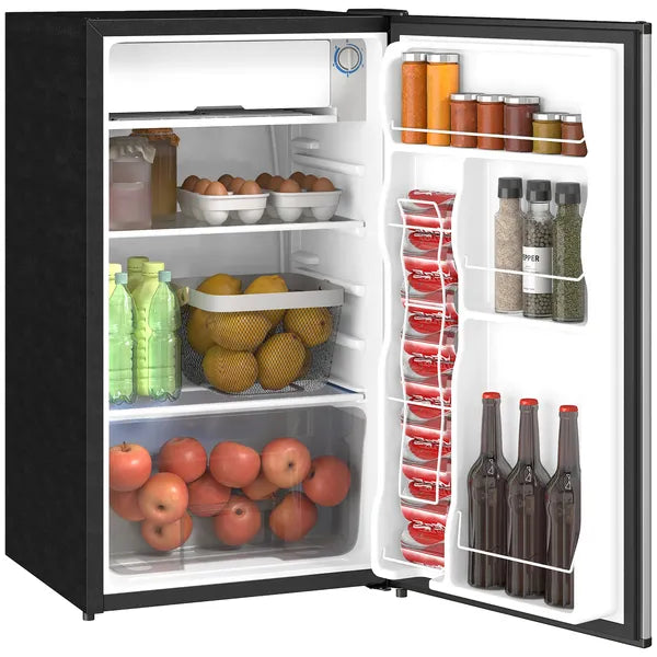 3.2 Cu.Ft Mini Fridge Freezer, Single Door with Adjustable Thermostat, Reversible Door for Dorm, Silver - product image 11