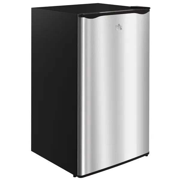 3.2 Cu.Ft Mini Fridge Freezer, Single Door with Adjustable Thermostat, Reversible Door for Dorm, Silver - product image 1