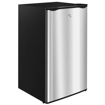 3.2 Cu.Ft Mini Fridge Freezer, Single Door with Adjustable Thermostat, Reversible Door for Dorm, Silver - product image 1