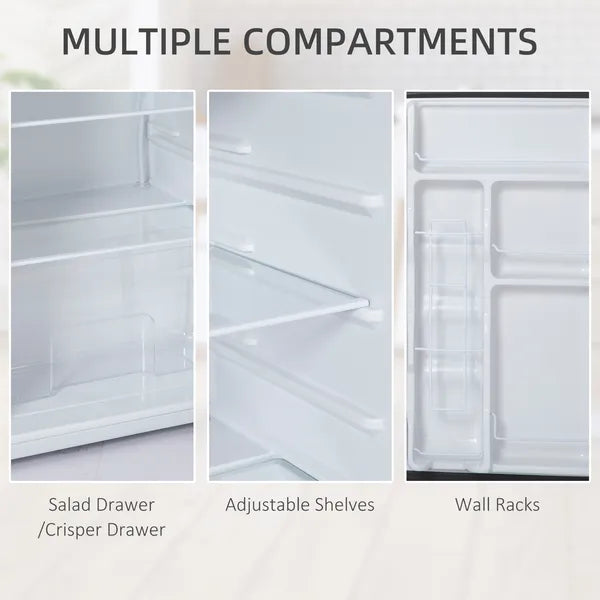 3.2 Cu.Ft Mini Fridge Freezer, Single Door with Adjustable Thermostat, Reversible Door for Dorm, Silver - product image 6