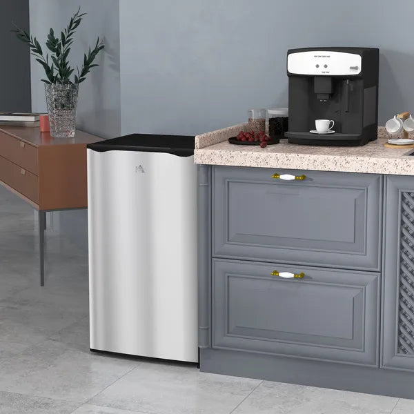 3.2 Cu.Ft Mini Fridge Freezer, Single Door with Adjustable Thermostat, Reversible Door for Dorm, Silver - product image 10