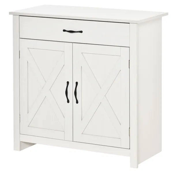 HOMCOM 32 Inch Farmhouse Sideboard Buffet Cabinet with Drawer, Barn Door Style Accent Cabinet Organizer for Kitchen, Living Room and Entryway - product image 11