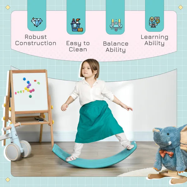 Qaba 32.3 Inch Kids Balance Board Wobble Board Blue for Ages 3-6 - product image 5