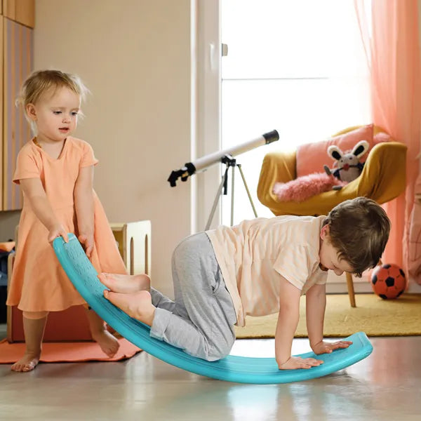 Qaba 32.3 Inch Kids Balance Board Wobble Board Blue for Ages 3-6 - product image 2