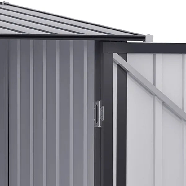 3.3 x 3.4 ft Metal Lean To Garden Storage Shed with Lockable Door, Dark Gray - product image 10