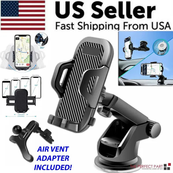 360 Degree Universal Car Phone and GPS Windshield Mount Holder