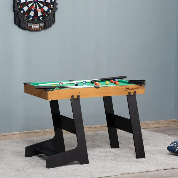 38" Foldable Billiards Tabletop Game, Complete Pool Table Set for Family Fun, Includes Balls, Cues, Chalk, Brush, for Game Room - product image 2