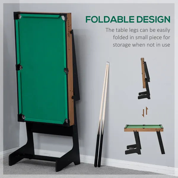 38" Foldable Billiards Tabletop Game, Complete Pool Table Set for Family Fun, Includes Balls, Cues, Chalk, Brush, for Game Room - product image 4