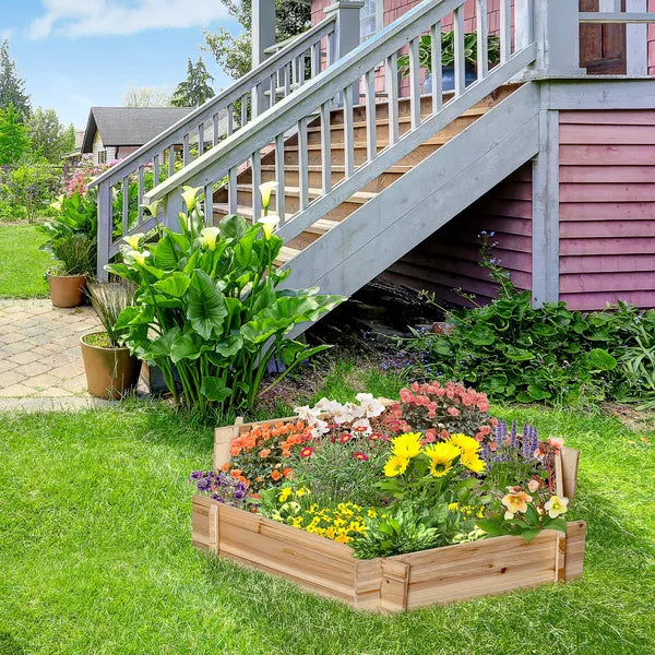 39'' x 36'' Screwless Raised Garden Bed, Hexagon Planter Box DIY Herb Garden - product image 10