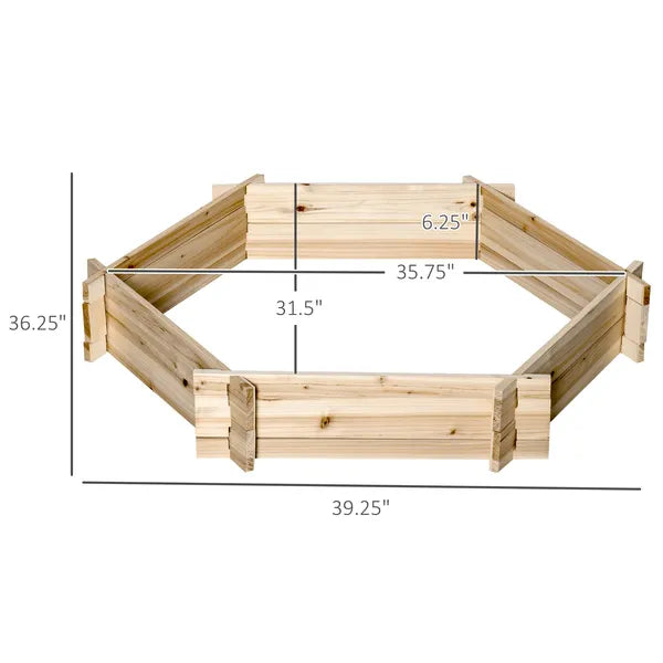 39'' x 36'' Screwless Raised Garden Bed, Hexagon Planter Box DIY Herb Garden - product image 3