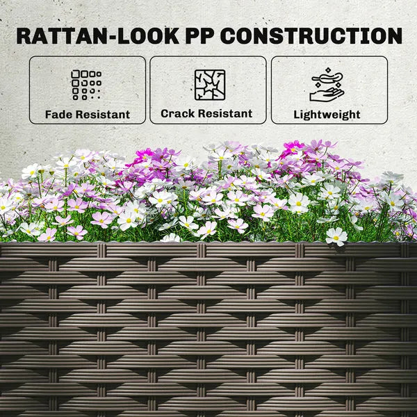 3PCS Plastic Planter Box with Trellis, Self-Watering Raised Garden Bed with Trellis and Automatic Watering Timer Kit - product image 8