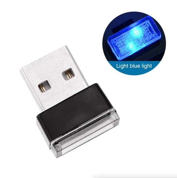 3 Pack Mini Blue USB LED Car Interior Ambient Lights - product view 3