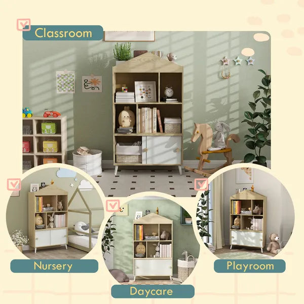 4-Cubby Children's Toy Shelf, Kids Bookshelf and Toy Storage for Playroom, Children's Room, Living Room - product image 7