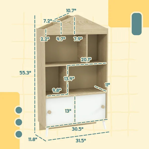 4-Cubby Children's Toy Shelf, Kids Bookshelf and Toy Storage for Playroom, Children's Room, Living Room - product image 3