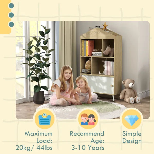 4-Cubby Children's Toy Shelf, Kids Bookshelf and Toy Storage for Playroom, Children's Room, Living Room - product image 5