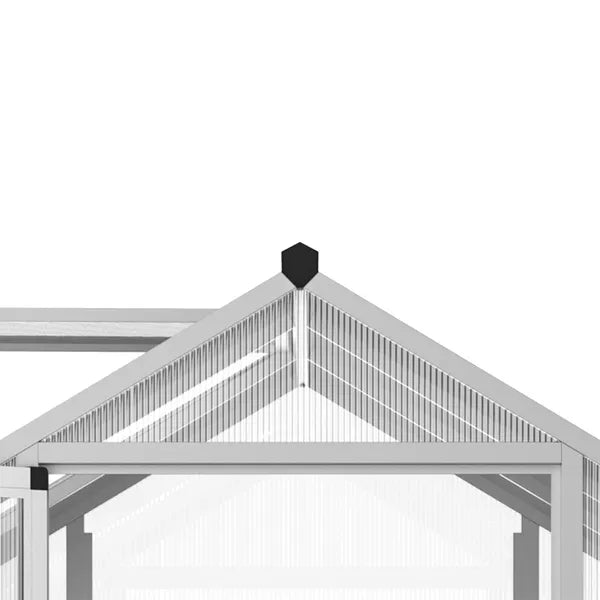 Outsunny 4' L x 6' W Walk-In Polycarbonate Greenhouse with Roof Vent, Outdoor Greenhouse for Winter, Clear - product image 8