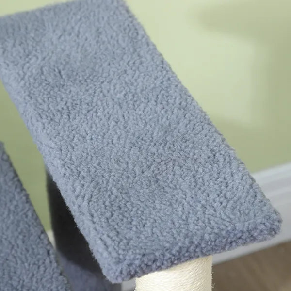 PawHut 4 Levels Cat Steps with Scratching Posts for High Bed, Sofa, Gray - product image 8