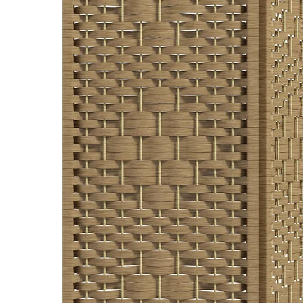 HOMCOM 4-Panel Folding Room Divider Natural Wave Fiber Portable Privacy Screen for Home Office - product image 8