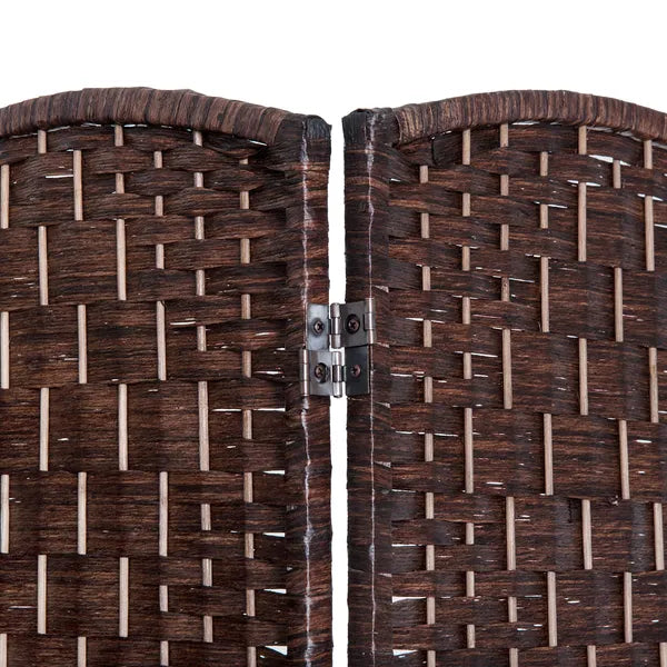 HOMCOM 4 Panel Wicker Room Divider 6' Tall Freestanding Folding Privacy Screen Brown - product image 8