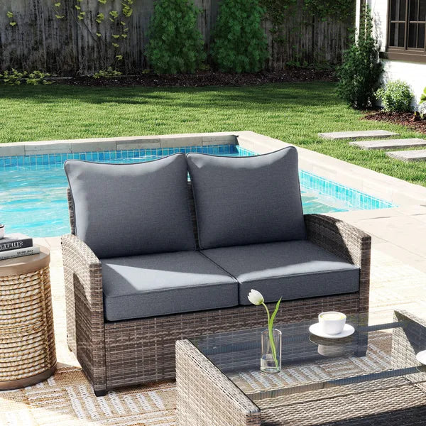 4 Patio Chair Cushions with Seat and Backrest, Fade Resistant Seat Replacement Cushion Set, Gray - product image 8