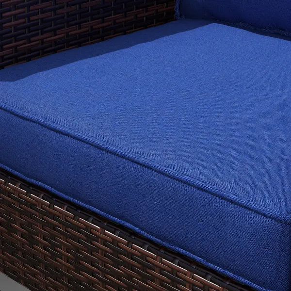 Outsunny 4 Patio Chair Cushions with Seat and Backrest, Fade Resistant Seat Replacement Cushion Set, Navy Blue - product image 9