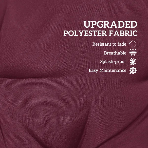 Outsunny 4-Piece Back and Seat Cushion Pillows Replacement and Pillows, Patio Chair Cushions Set with Ties, Wine Red - product image 4