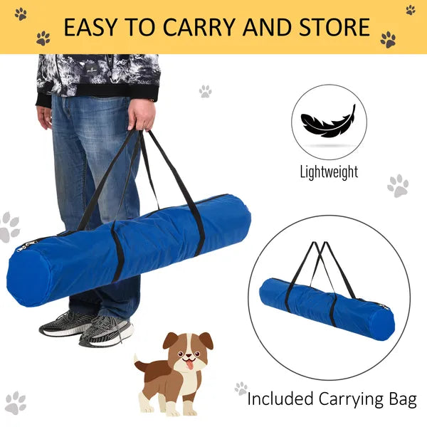 PawHut 4 Piece Dog Agility Starter Kit, Adjustable Jump Bars, Carry Bag, Blue - product image 6