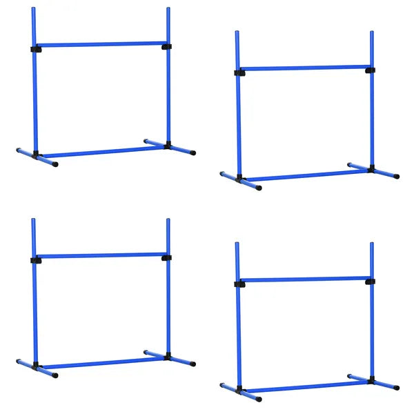 PawHut 4 Piece Dog Agility Starter Kit, Adjustable Jump Bars, Carry Bag, Blue - product image 13