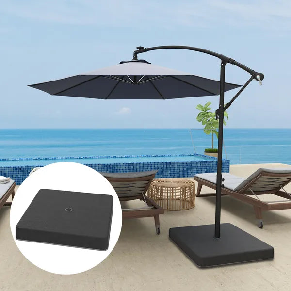 Outsunny 4 Piece Offset Umbrella Base Weight for 176 lb Sand Heavy Duty Outdoor Weights for Umbrella Stand, Black - product image 2