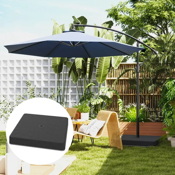 Outsunny 4 Piece Offset Umbrella Base Weight for 176 lb Sand Heavy Duty Outdoor Weights for Umbrella Stand, Black - product image 10
