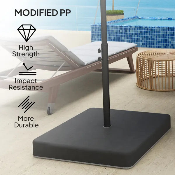 Outsunny 4 Piece Offset Umbrella Base Weight for 176 lb Sand Heavy Duty Outdoor Weights for Umbrella Stand, Black - product image 5