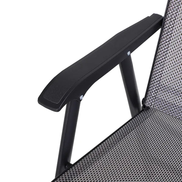 Outsunny 4-piece Patio Folding Chairs, Set with a Simple and Breathable Mesh, Dining Chair with Armrests, for Garden Yard, Camping - product image 9