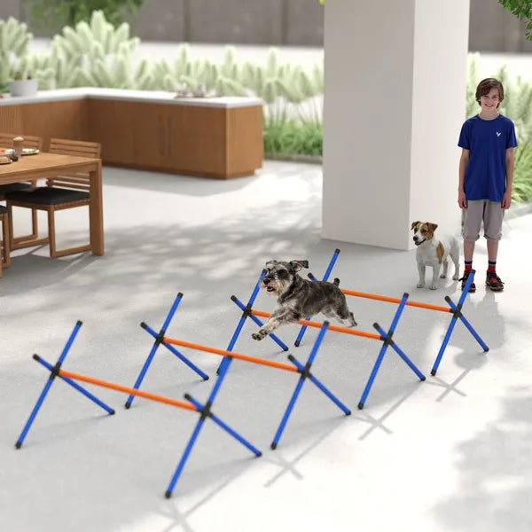 PawHut 4 Pieces Dog Agility Equipment, Dog Agility Course Backyard Set with Adjustable Height Jump Bars and Carry Bag - product image 8