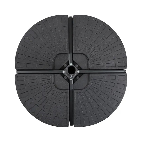 Outsunny 4 Pieces Round Patio Umbrella Base, Cantilever Offset Outdoor Umbrella Weights, 52 Liters Capacity Water or 112 lbs Capacity Sand Set, Black - product image 12