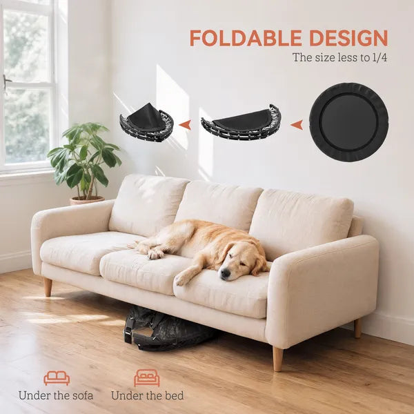Soozier 40 Inch Foldable Mini Trampoline, Rebounder Trampoline for Adults with Adjustable Foam Handle, Black - product image 5