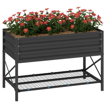 Outsunny 40" x 20" x 10" Galvanized Steel Raised Garden Bed, Steel Raised Garden with Bed Liner, 440lbs, Gray - product image 1