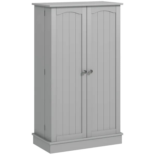 HOMCOM 41" Kitchen Pantry Storage Modern 2-Door Cabinet with 5-Tier Shelving 12 Spice Racks Adjustable Shelves Gray - product image 11