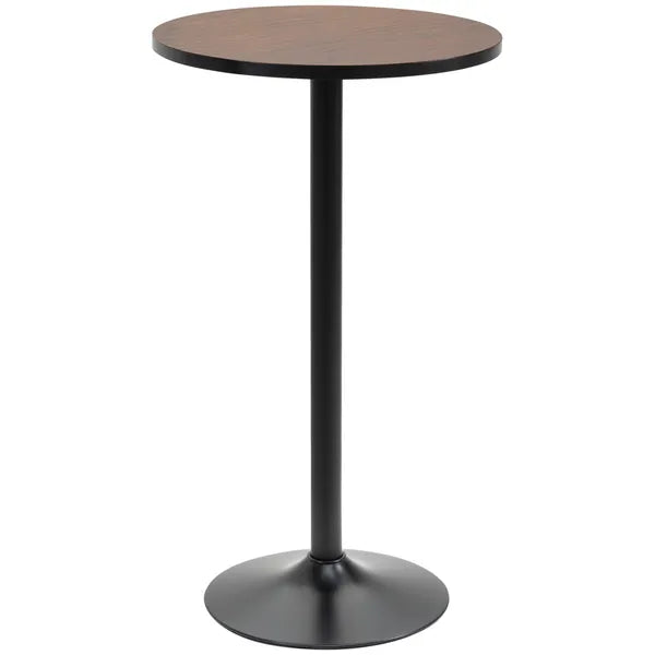 42 Bar Height Round Table Weathered Wood Top Steel Frame for Home Bar Kitchen Dining Room Brown Black - product image 11