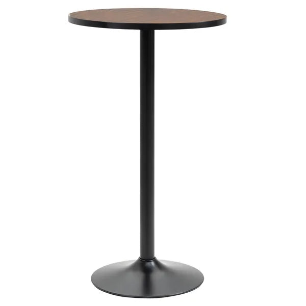 42 Bar Height Round Table Weathered Wood Top Steel Frame for Home Bar Kitchen Dining Room Brown Black - product image 1