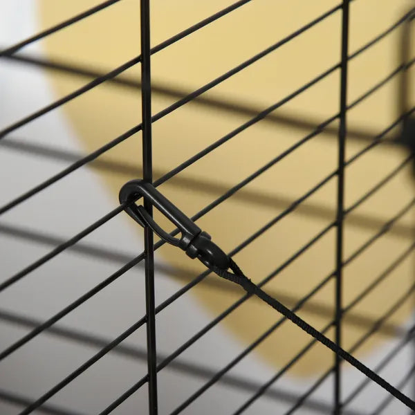 PawHut 42" Hamster Cage, Small Animal Cage Habitat for Ferret with Wheels, Hammocks, Tunnels and 3 Doors, Black - product image 9