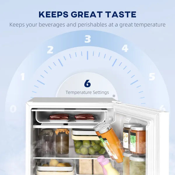 HOMCOM 4.5 Cu Ft Compact Refrigerator with 0.5 Cu Ft Freezer White - product image 6