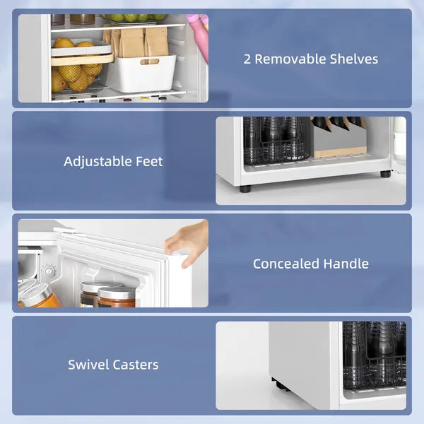 HOMCOM 4.5 Cu Ft Compact Refrigerator with 0.5 Cu Ft Freezer White - product image 4