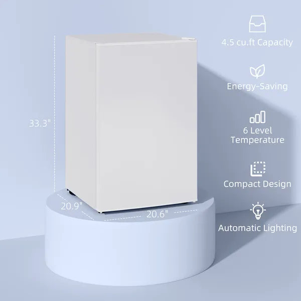 HOMCOM 4.5 Cu Ft Compact Refrigerator with 0.5 Cu Ft Freezer White - product image 5