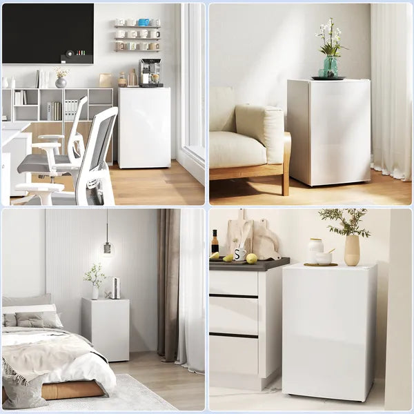 HOMCOM 4.5 Cu Ft Compact Refrigerator with 0.5 Cu Ft Freezer White - product image 9