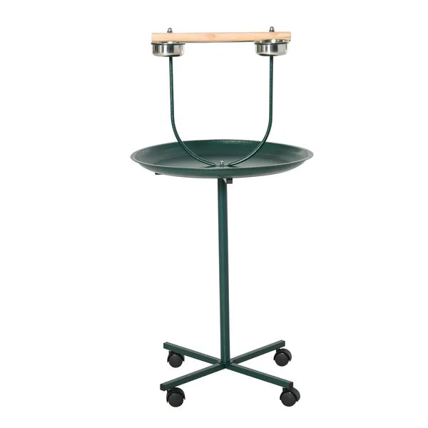 PawHut 48 Inch Bird Play Stand with Wheels Perch and Stainless Steel Bowls Green - product image 11