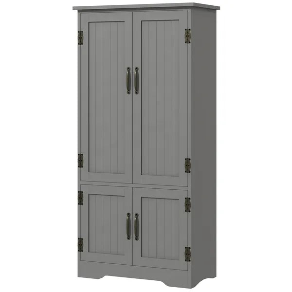 49" Floor Cabinet with Large Space, Farmhouse Pantry Storage with Adjustable Shelves, Cupboard for Home, Dining Room, Gray - product image 1