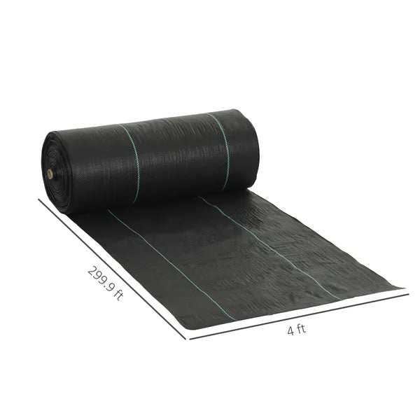 Outsunny 4 Ft x 300 Ft Weed Barrier Landscape Fabric, 5oz Heavy Duty Woven Weed Control Fabric for Landscaping - product image 3