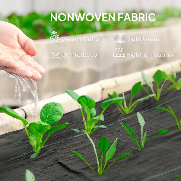 Outsunny 4 Ft x 300 Ft Weed Barrier Landscape Fabric, 5oz Heavy Duty Woven Weed Control Fabric for Landscaping - product image 4